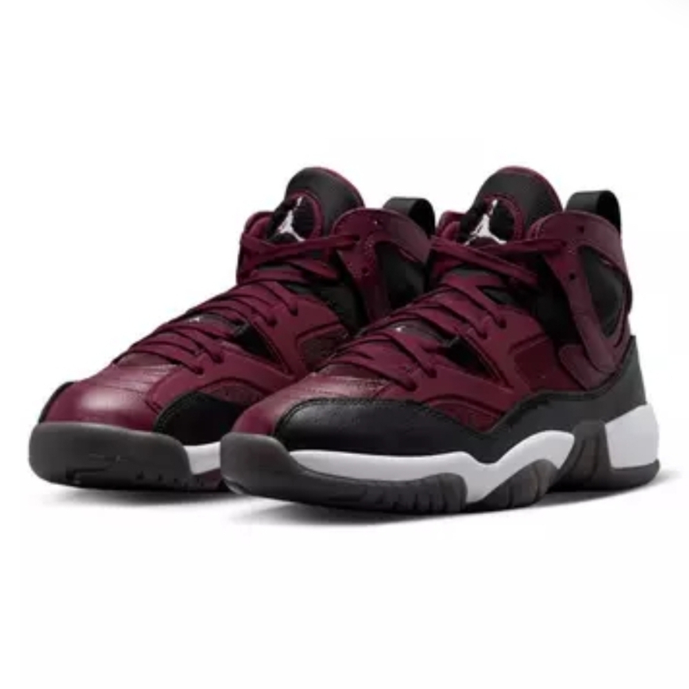 Jordan Women's Sneakers - Black and Burgundy